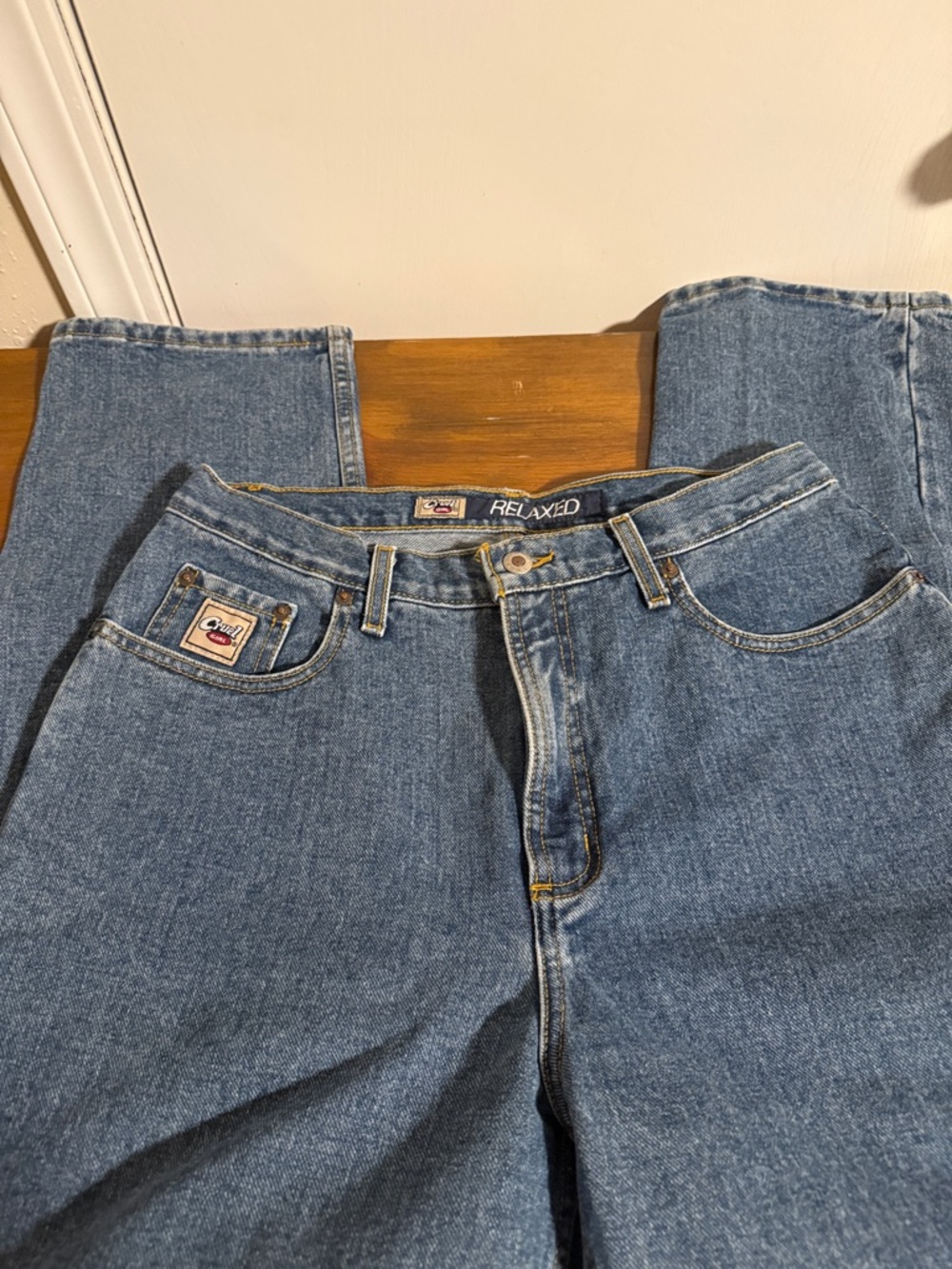 Cruel Girl Women's Straight Leg Blue Denim Jeans 15 long